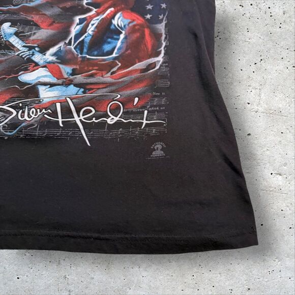Vtg 2003 Liquid Blue Jimi Hendrix Star Spangled Banner Tank Top Black Size M - Picture 5 of 9